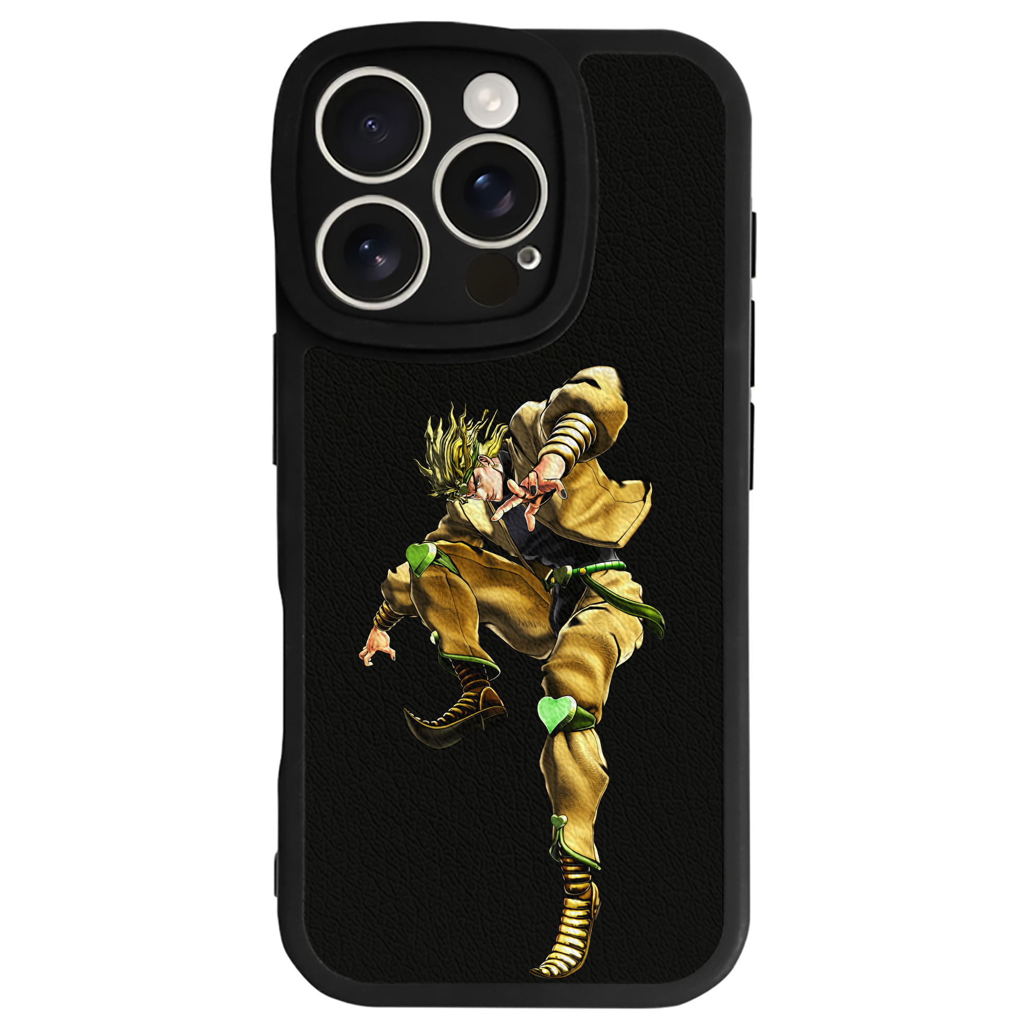 （画像用） ジョジョの奇妙な冒険 ディオ?ブランドー JoJo's Bizarre Adventure Dio Brando 【iPhone 16シリーズ対応】シリコンスマホケース（レザー調） 材質：シリコン